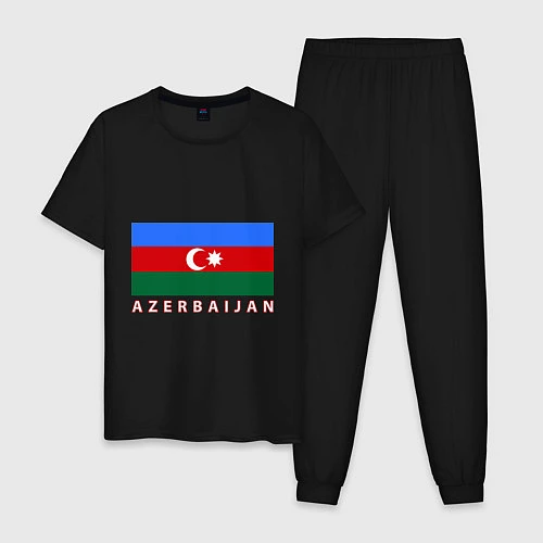 Мужская пижама Азербайджан / Черный – фото 1