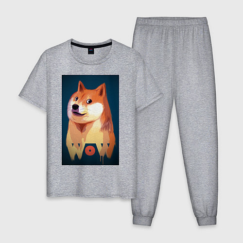 Мужская пижама Wow Doge / Меланж – фото 1