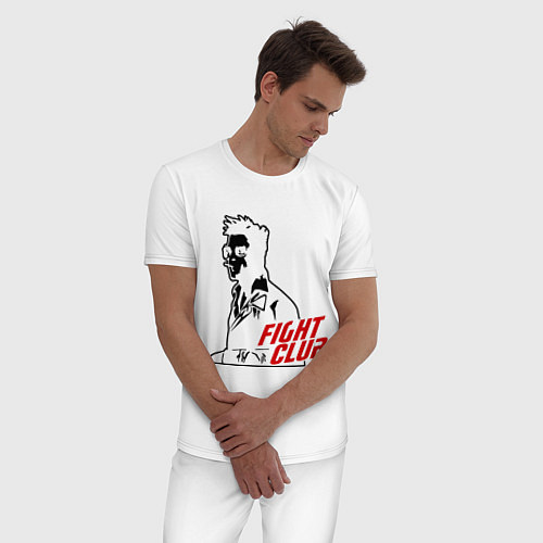 Мужская пижама FIght Club: Tyler Durden / Белый – фото 3
