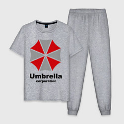 Пижама хлопковая мужская Umbrella corporation, цвет: меланж