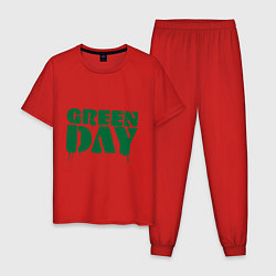 Пижама хлопковая мужская Green Day, цвет: красный