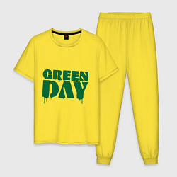 Пижама хлопковая мужская Green Day, цвет: желтый