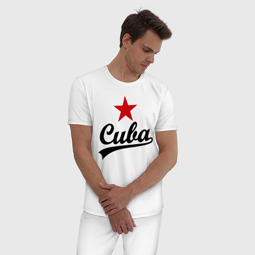 Мужская пижама Cuba Star / Белый – фото 3