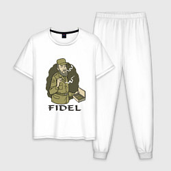 Пижама хлопковая мужская Fidel Castro, цвет: белый