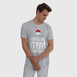 Пижама хлопковая мужская Gym Everyday, цвет: меланж — фото 2
