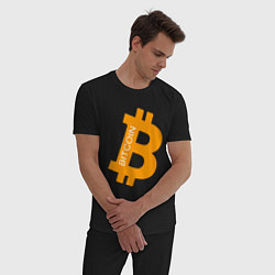 Пижама хлопковая мужская Bitcoin Boss, цвет: черный — фото 2