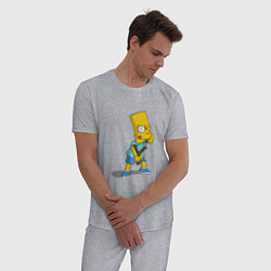 Пижама хлопковая мужская Bad Bart, цвет: меланж — фото 2