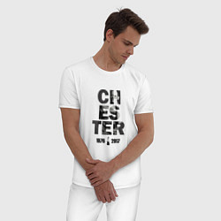 Пижама хлопковая мужская Chester: 1967-2017, цвет: белый — фото 2