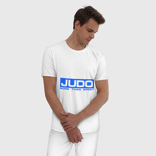Мужская пижама Judo: More than sport / Белый – фото 3