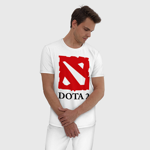 Мужская пижама Dota 2: Logo / Белый – фото 3