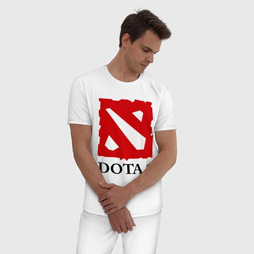 Мужская пижама Dota 2: Logo / Белый – фото 3