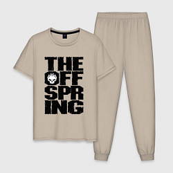 Пижама хлопковая мужская The Offspring, цвет: миндальный