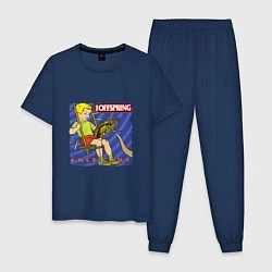 Пижама хлопковая мужская The Offspring: Americana, цвет: тёмно-синий