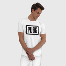 Пижама хлопковая мужская PUBG, цвет: белый — фото 2