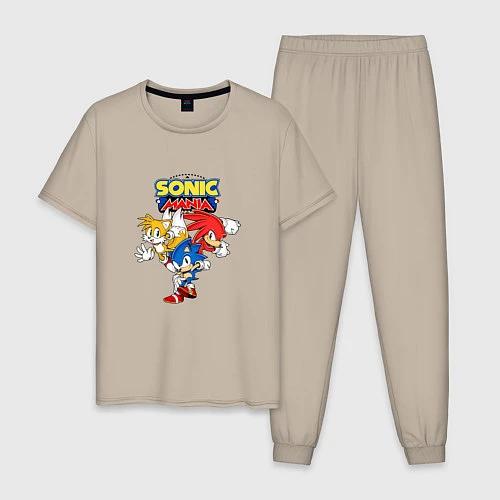 Мужская пижама Sonic Mania / Миндальный – фото 1