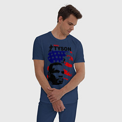 Пижама хлопковая мужская Mike Tyson: USA Boxing, цвет: тёмно-синий — фото 2