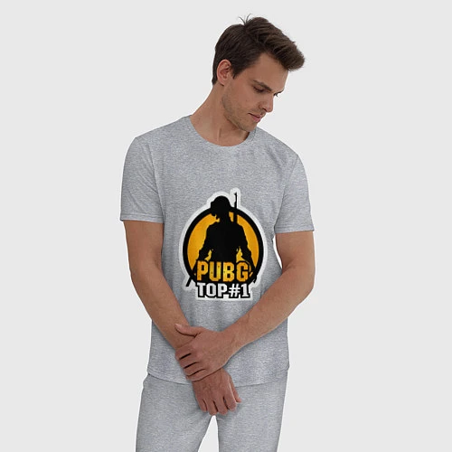 Мужская пижама PUBG Top 1 / Меланж – фото 3