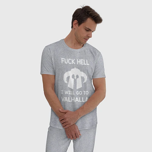 Мужская пижама Fuck Hell / Меланж – фото 3