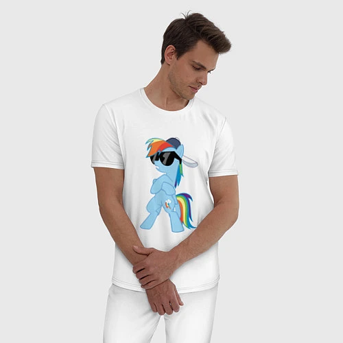 Мужская пижама Крутая пони / Белый – фото 3