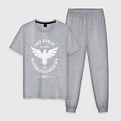 Пижама хлопковая мужская The Eagle: Khabib UFC, цвет: меланж