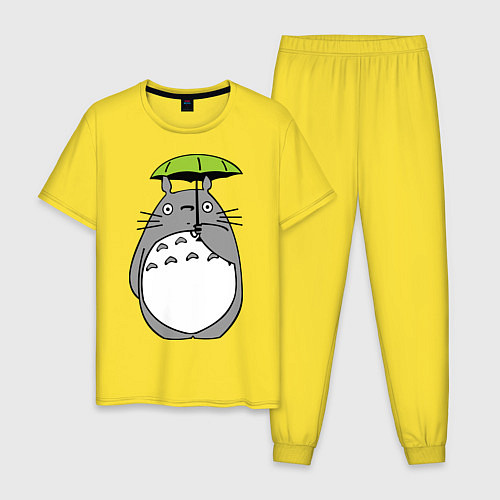 Мужская пижама Totoro с зонтом / Желтый – фото 1