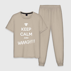 Мужская пижама Keep Calm & WAAAGH