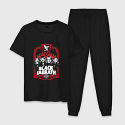 Пижама хлопковая мужская Black Sabbath Collective, цвет: черный