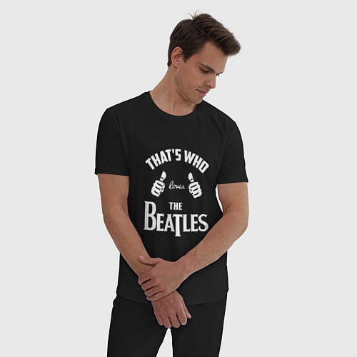 Мужская пижама That's Who Loves The Beatles / Черный – фото 3