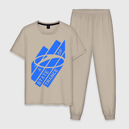 Мужская пижама A state of trance / Миндальный – фото 1