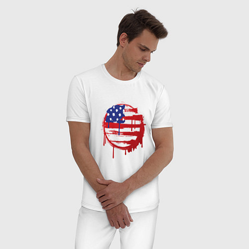 Мужская пижама Кровавая Америка / Белый – фото 3