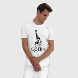 Пижама хлопковая мужская Queen: Rock You, цвет: белый — фото 2