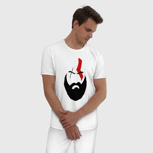 Мужская пижама God of War: Kratos Face / Белый – фото 3