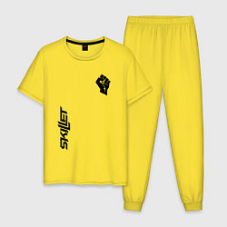 Пижама хлопковая мужская Skillet Force, цвет: желтый
