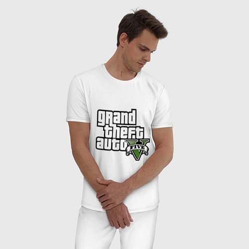 Мужская пижама GTA Five / Белый – фото 3