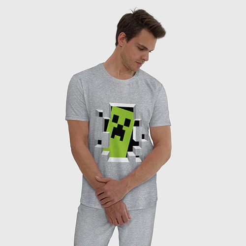 Мужская пижама Crash Minecraft / Меланж – фото 3