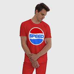 Пижама хлопковая мужская Pepsi Speed, цвет: красный — фото 2