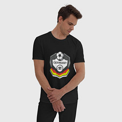 Пижама хлопковая мужская Germany League, цвет: черный — фото 2