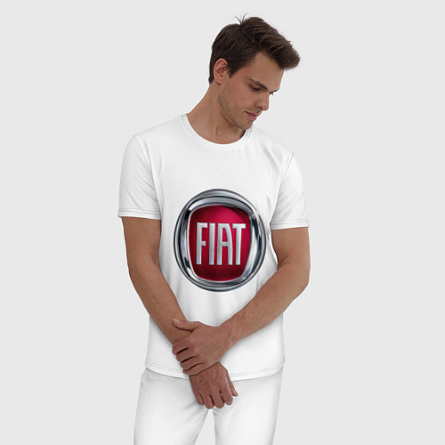 Мужская пижама FIAT logo / Белый – фото 3