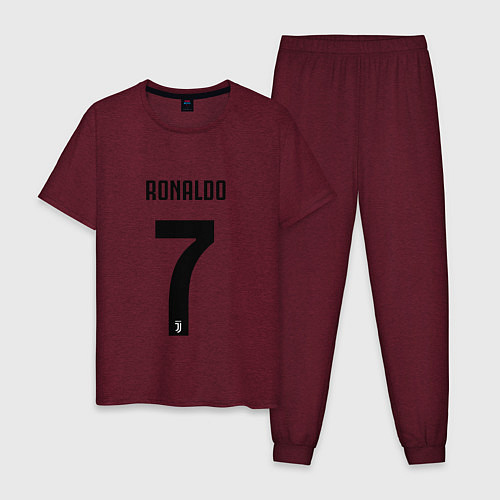 Мужская пижама RONALDO 7 / Меланж-бордовый – фото 1