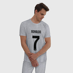 Пижама хлопковая мужская RONALDO 7, цвет: меланж — фото 2