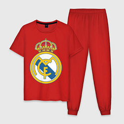 Пижама хлопковая мужская Real Madrid FC, цвет: красный