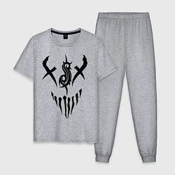 Пижама хлопковая мужская Slipknot Demon, цвет: меланж
