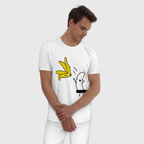 Мужская пижама Банан стриптизер / Белый – фото 3