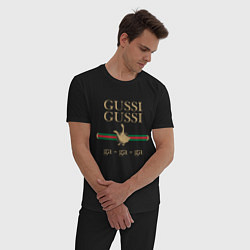 Пижама хлопковая мужская GUSSI Ga-Style, цвет: черный — фото 2