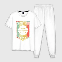 Пижама хлопковая мужская Basketball Star, цвет: белый