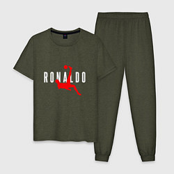 Пижама хлопковая мужская Ronaldo Trick, цвет: меланж-хаки