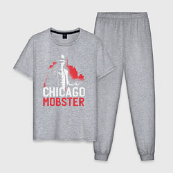 Пижама хлопковая мужская Chicago Mobster, цвет: меланж