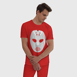 Пижама хлопковая мужская Angerfist Mask, цвет: красный — фото 2