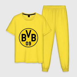 Пижама хлопковая мужская BVB 09, цвет: желтый
