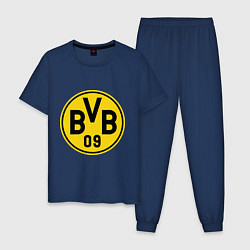 Пижама хлопковая мужская BVB 09, цвет: тёмно-синий